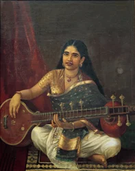 Giovane donna con una veena